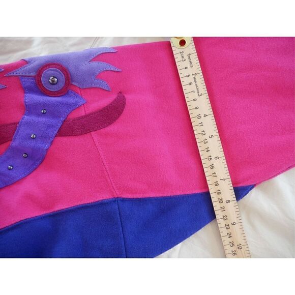 VINTAGE | Red Bandana Studio Patched Pink & Purple Sweatshirt Size Large - Picture 9 of 11